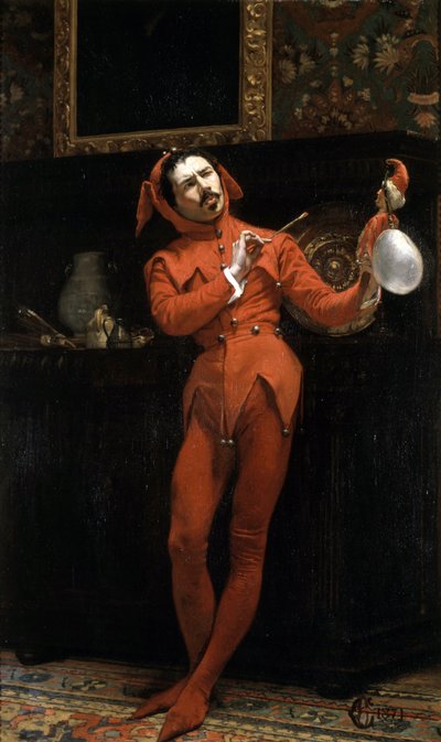 The Jester, Painting by Claude Andrew Calthrop by Claude Andrew Calthrop