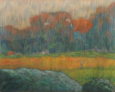 Landscape with Figure and Houses, c. 1891 by Claude Emile Schuffenecker
