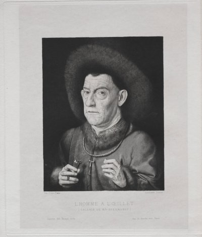 Man with a Pink by Claude Ferdinand Gaillard