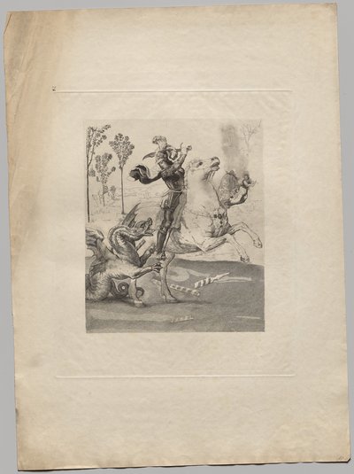 St. George and the Dragon (2) by Claude Ferdinand Gaillard