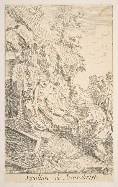 Entombment of Christ by Claude Gillot, Jacques Gabriel Huquier