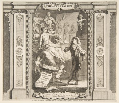 Frontispiece to Theatre Italien by Claude Gillot, Jacques Gabriel Huquier