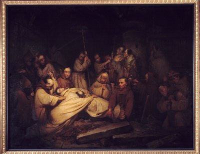 The Count of Comminges. Last scene of the Memorials of the Count of Comminges by Claude Jacquand