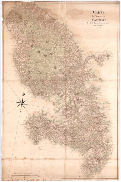 Map of the Island of Martinique Reduced from a Large One Made in the Year 1763, nd [1797] by Claude Joseph Sauthier