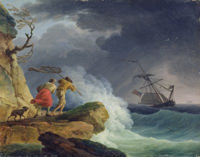 Coastal Scene in a Storm, 1782 by Claude Joseph Vernet