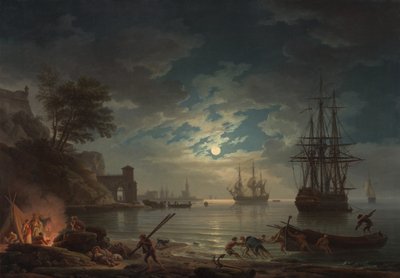 Moonlight by Claude Joseph Vernet
