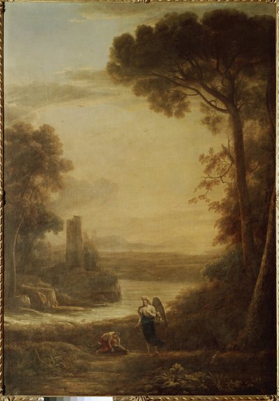 Landscape with Tobit and Archangel Raphael by Claude Lorrain
