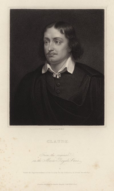 Claude Lorrain, French Painter of the Baroque Era. Engraved by William Holl by Claude Lorrain