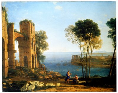 Coast View with Apollo and the Cumaean Sibyl by Claude Lorrain