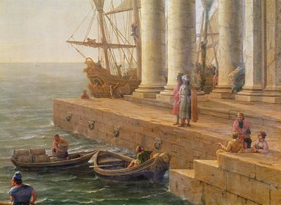 Harbour Scene, (detail) by Claude Lorrain