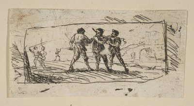 Study with Brigands Lower Section by Claude Lorrain