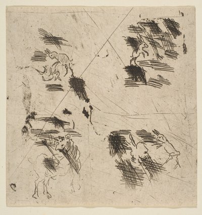 Study with Brigands Upper Section by Claude Lorrain