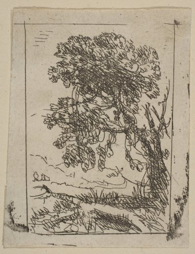 The Two Landscapes Left Tree, ca. 1630 by Claude Lorrain