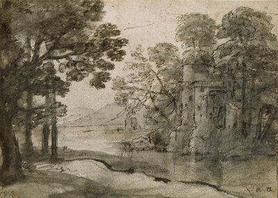 Watermill among Trees, c. 1635-1638 by Claude Lorrain