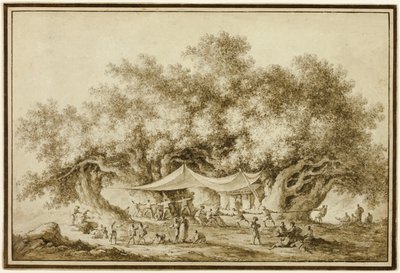 View of the Famous Chestnut Tree of Mount Etna, called Centum Cavalli by Claude Louis Chatelet