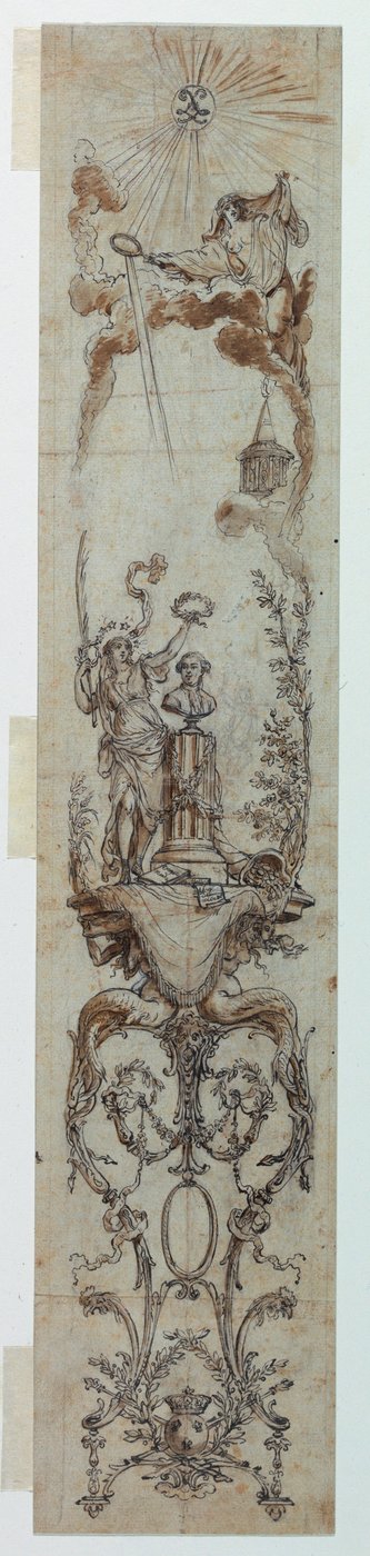 Designs for Painted Panels with Fortune and Jacques Necker, 1788–90 by Claude Louis Desrais