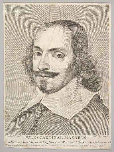 Cardinal Jules Mazarin by Claude Mellan