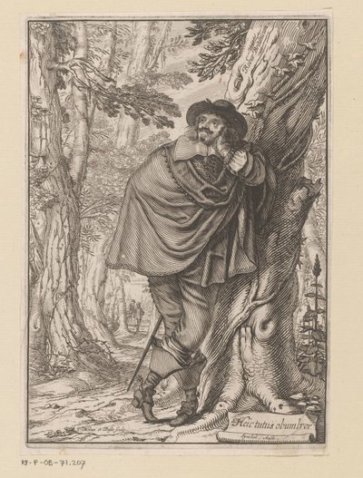 James Howell Leaning Against a Tree by Claude Mellan