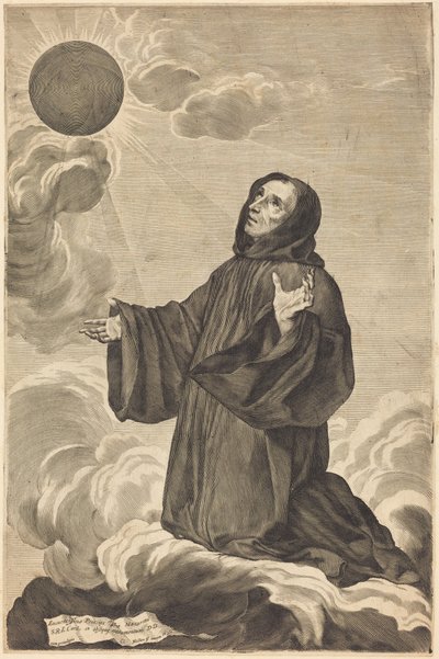 Saint Benedict by Claude Mellan