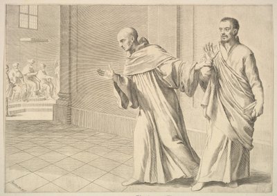 St. Bernard Taking a Brother to an Assembly by Claude Mellan