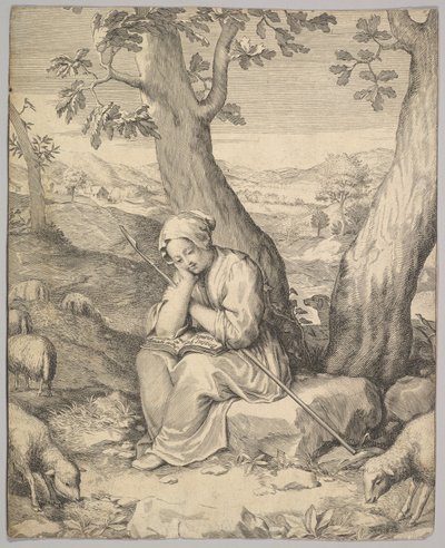 Saint Genevieve by Claude Mellan