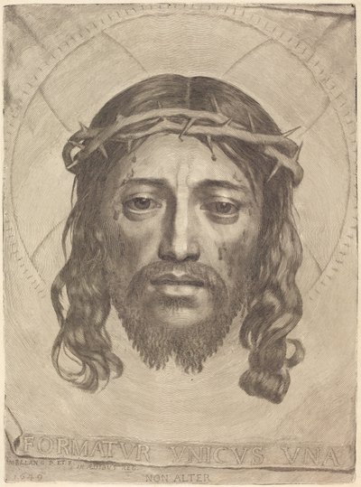 The Sudarium of Saint Veronica by Claude Mellan