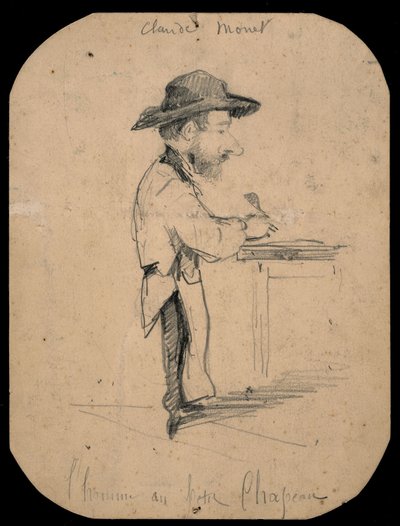 Caricature of a Man in the Small Hat by Claude Monet