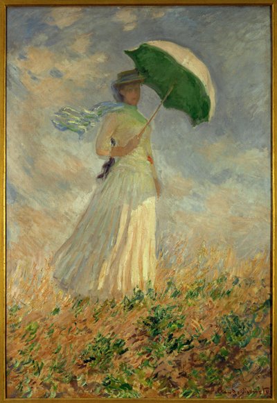 Woman with a Parasol Turned to the Right by Claude Monet