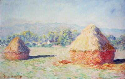 Haystacks in the Sun, Morning Effect, 1891 by Claude Monet