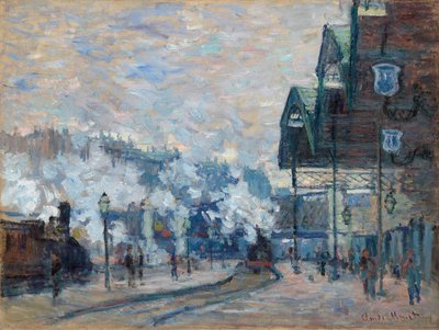La Gare Saint-Lazare, vue extérieure, 1877 by Claude Monet