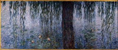 The Waterlilies, clear morning with willows (left part of the triptych) by Claude Monet