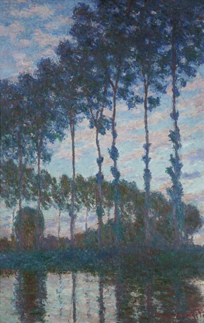 Poplars on the Banks of the Epte, Evening Effect by Claude Monet