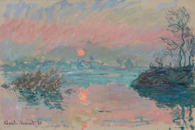 Sunset at Lavacourt, 1880 by Claude Monet