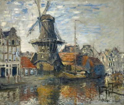 The Windmill on the Onbekende Gracht, Amsterdam by Claude Monet