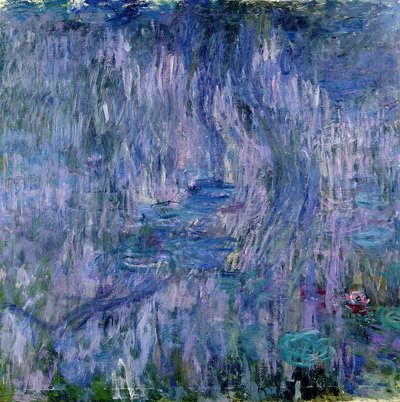 Waterlilies and Reflections of a Willow Tree, 1916-19 by Claude Monet