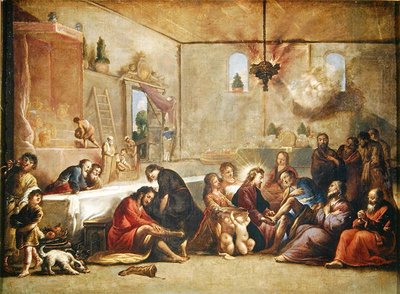 Christ Washing the Disciples Feet, 1653 by Claude Vignon