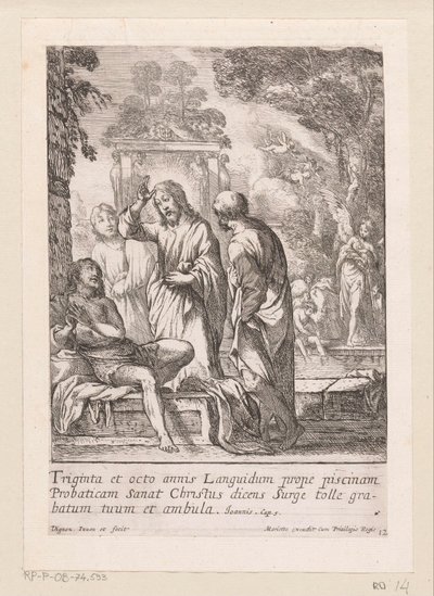 Healing of the Man at the Pool of Bethesda, Miracles of Our Lord Jesus Christ (series title), Miracles of Christ (series title) by Claude Vignon
