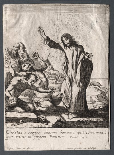 The Miracles of Jesus Christ: Christ Delivering the Possessed by Claude Vignon