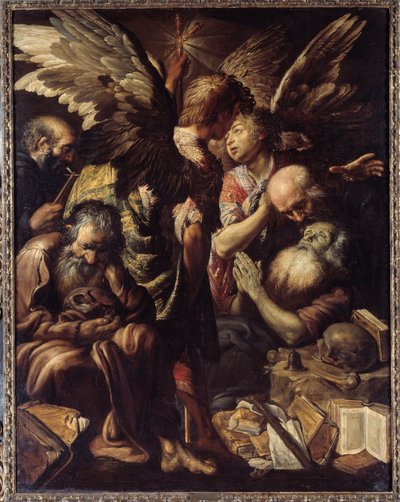 The death of Saint Anthony by Claude Vignon