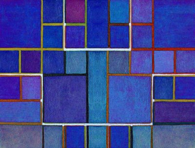 Abstract Blue Grids by Claudio Boczon
