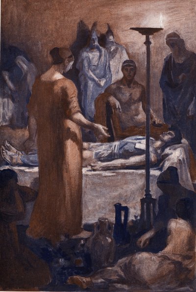 The Complaint of Briseis. Illustration by Clement Gontier for Homer