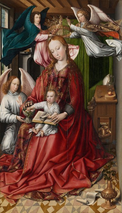 Virgin and Child Crowned by Angels by Colijn de Coter