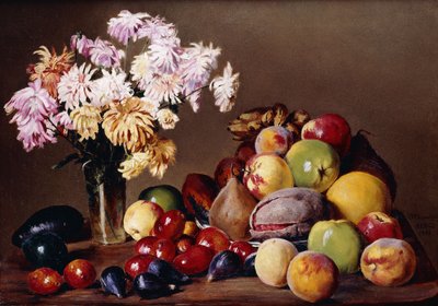 Still Life with Fruit and Flowers by Conrad Wise Chapman
