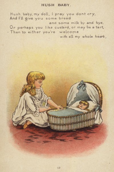 Nursery Rhyme: Hush Baby (chromolithograph) by Constance Haslewood