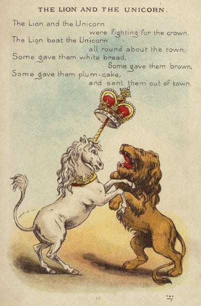 Nursery rhyme: The Lion And The Unicorn by Constance Haslewood
