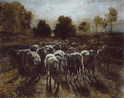 Flock of Sheep, or The Return of the Flock by Constant Emile Troyon