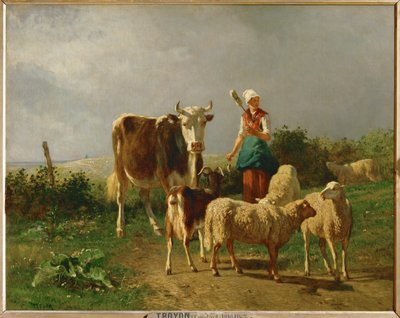 The Small Herd by Constant-Emile Troyon