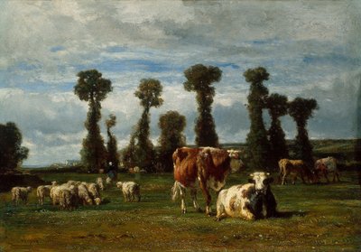 Pasture in Normandy by Constant Emile Troyon