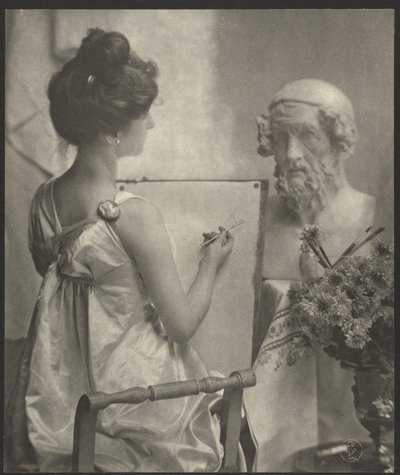 Woman Drawing from Bust by Constant Puyo