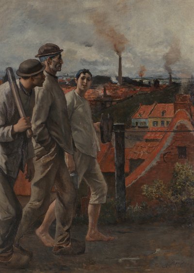 Return of the Miners by Constantin Emile Meunier